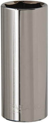 Paramount - 15/16", 1/2" Drive, Deep Hand Socket - 6 Points, 3-3/32" OAL, Steel, Chrome Finish - Benchmark Tooling