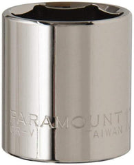 Paramount - 13/16", 3/8" Drive, Standard Hand Socket - 6 Points, 1-3/16" OAL, Steel, Chrome Finish - Benchmark Tooling