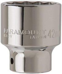 Paramount - 3/4" Drive, Standard Hand Socket - 12 Points, 2-29/32" OAL, Steel, Chrome Finish - Benchmark Tooling