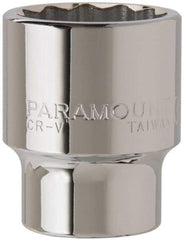 Paramount - 3/4" Drive, Standard Hand Socket - 12 Points, 2-5/8" OAL, Steel, Chrome Finish - Benchmark Tooling