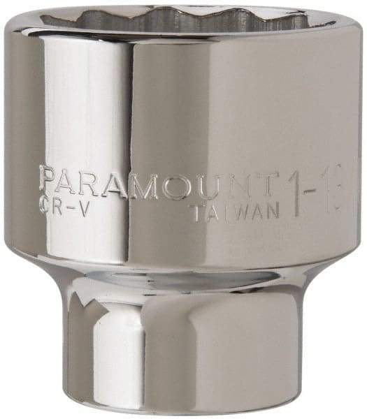 Paramount - 1-13/16", 3/4" Drive, Standard Hand Socket - 12 Points, 2-29/32" OAL - Benchmark Tooling