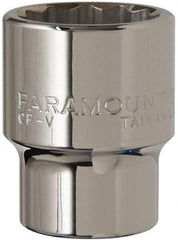 Paramount - 3/4" Drive, Standard Hand Socket - 12 Points, 2-13/32" OAL, Steel, Chrome Finish - Benchmark Tooling