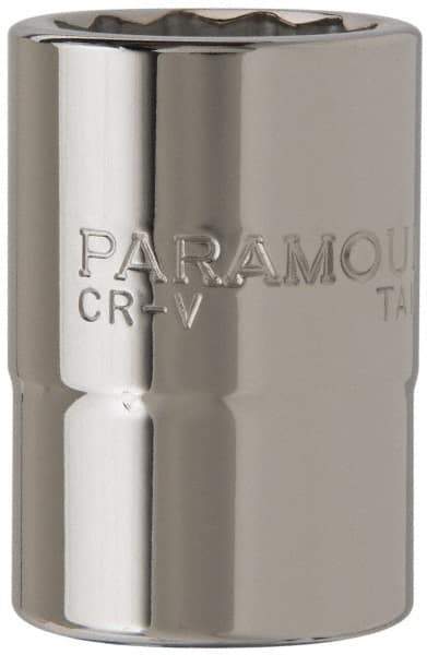 Paramount - 3/4" Drive, Standard Hand Socket - 12 Points, 2-13/64" OAL, Steel, Chrome Finish - Benchmark Tooling