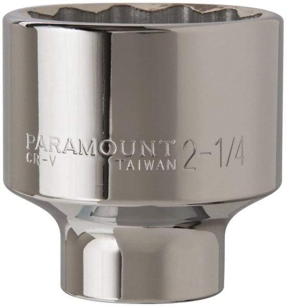 Paramount - 2-1/4", 3/4" Drive, Standard Hand Socket - 12 Points, 3-1/2" OAL - Benchmark Tooling