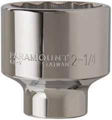 Paramount - 2-1/4", 3/4" Drive, Standard Hand Socket - 12 Points, 3-1/2" OAL - Benchmark Tooling