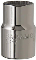 Paramount - 3/4" Drive, Standard Hand Socket - 12 Points, 2" OAL, Steel, Chrome Finish - Benchmark Tooling