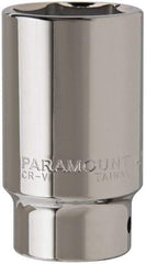 Paramount - 1-1/2", 3/4" Drive, Deep Hand Socket - 6 Points, 3-1/2" OAL, Steel, Chrome Finish - Benchmark Tooling