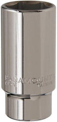 Paramount - 1-1/4", 3/4" Drive, Deep Hand Socket - 6 Points, 3-1/2" OAL, Steel, Chrome Finish - Benchmark Tooling