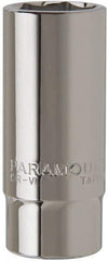 Paramount - 1-1/16", 3/4" Drive, Deep Hand Socket - 6 Points, 3-1/2" OAL, Steel, Chrome Finish - Benchmark Tooling