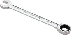 Paramount - 9/16" 12 Point Ratcheting Combination Wrench - 7-1/2" OAL, Chrome Vanadium Steel, Polished Finish - Benchmark Tooling