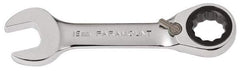Paramount - 15mm 12 Point Combination Wrench - 15° Head Angle, 4-33/64" OAL, Chrome Vanadium Steel, Polished Finish - Benchmark Tooling