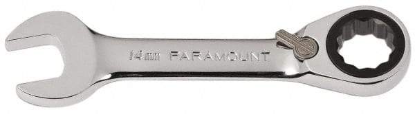 Paramount - 14mm 12 Point Combination Wrench - 15° Head Angle, 4-33/64" OAL, Chrome Vanadium Steel, Polished Finish - Benchmark Tooling