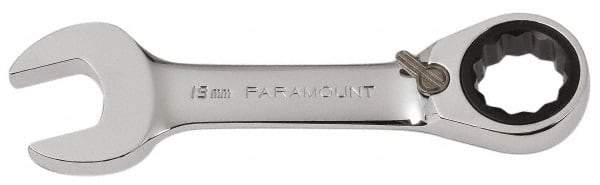 Paramount - 19mm 12 Point Combination Wrench - 15° Head Angle, 5-15/32" OAL, Chrome Vanadium Steel, Polished Finish - Benchmark Tooling