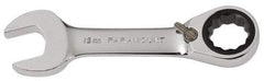 Paramount - 19mm 12 Point Combination Wrench - 15° Head Angle, 5-15/32" OAL, Chrome Vanadium Steel, Polished Finish - Benchmark Tooling