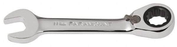 Paramount - 11mm 12 Point Combination Wrench - 15° Head Angle, 4-3/64" OAL, Chrome Vanadium Steel, Polished Finish - Benchmark Tooling