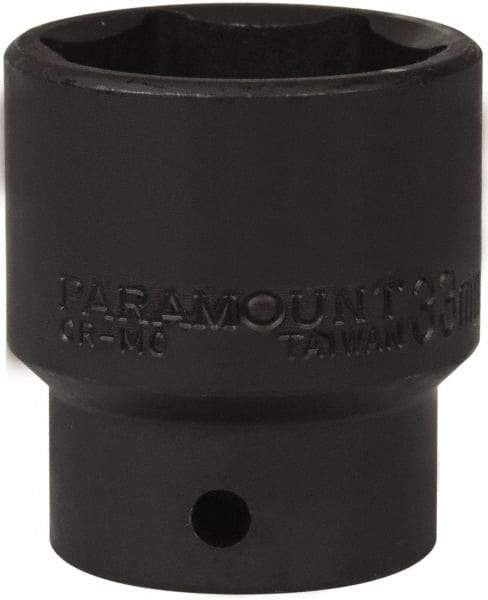 Paramount - 1/2" Drive 33mm Standard Impact Socket - 6 Points, 2" OAL - Benchmark Tooling