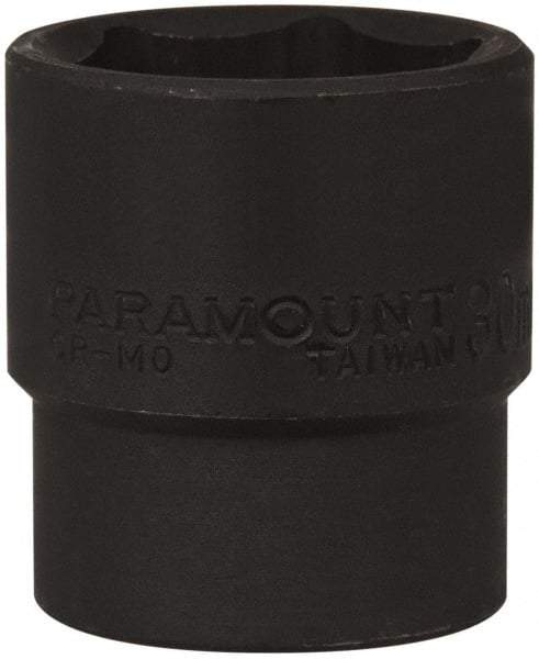Paramount - 1/2" Drive 30mm Standard Impact Socket - 6 Points, 2" OAL - Benchmark Tooling