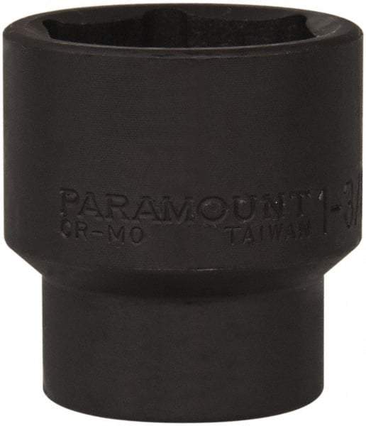 Paramount - 1/2" Drive 1-3/8" Standard Impact Socket - 6 Points, 2" OAL - Benchmark Tooling