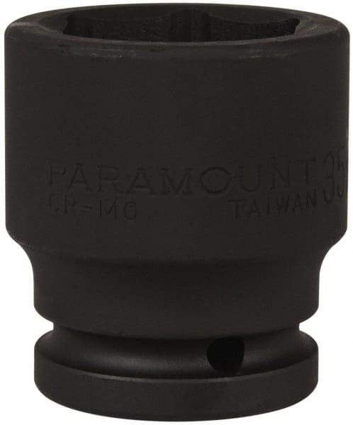 Paramount - 3/4" Drive 35mm Standard Impact Socket - 6 Points, 2-1/4" OAL - Benchmark Tooling