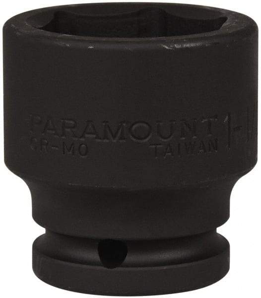 Paramount - 3/4" Drive 1-1/2" Standard Impact Socket - 6 Points, 2-1/4" OAL - Benchmark Tooling