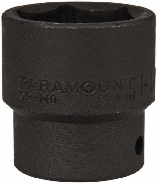 Paramount - 1/2" Drive 1-1/4" Standard Impact Socket - 6 Points, 2" OAL - Benchmark Tooling