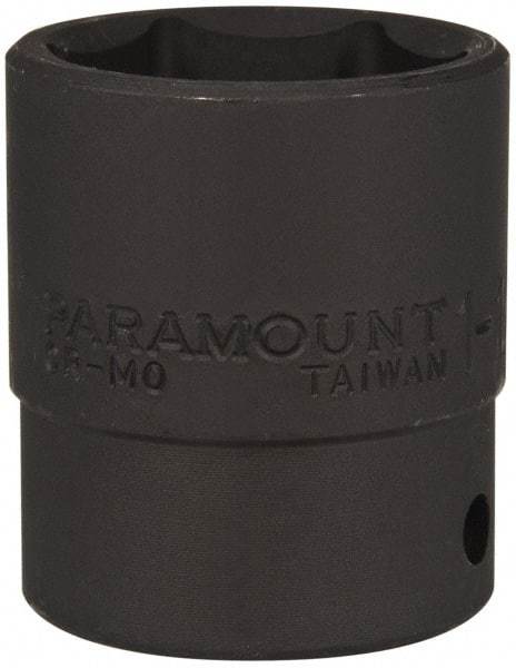 Paramount - 1/2" Drive 1-1/8" Standard Impact Socket - 6 Points, 2" OAL - Benchmark Tooling