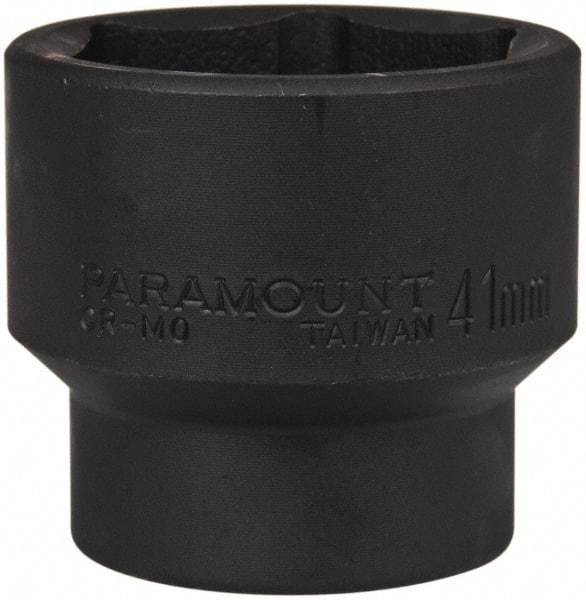 Paramount - 1/2" Drive 41mm Standard Impact Socket - 6 Points, 2-3/8" OAL - Benchmark Tooling
