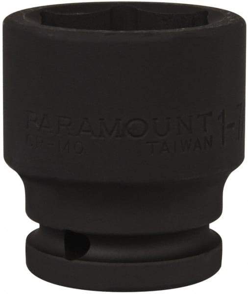Paramount - 3/4" Drive 1-7/16" Standard Impact Socket - 6 Points, 2-1/4" OAL - Benchmark Tooling