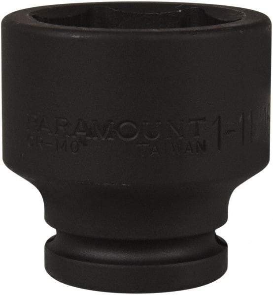 Paramount - 3/4" Drive 1-11/16" Standard Impact Socket - 6 Points, 2-7/16" OAL - Benchmark Tooling