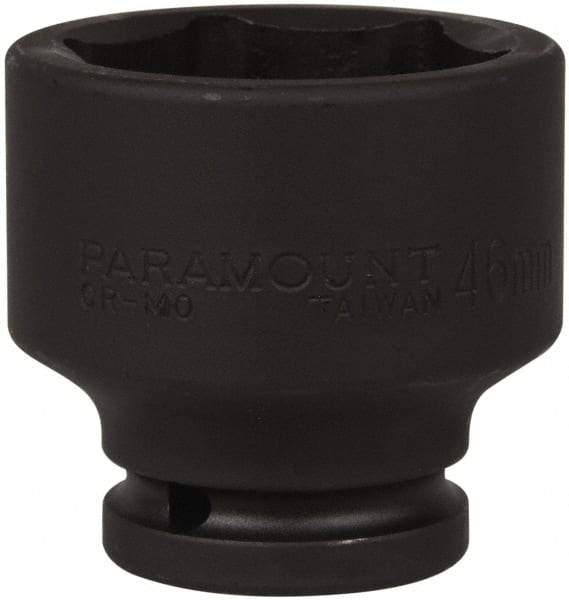 Paramount - 3/4" Drive 46mm Standard Impact Socket - 6 Points, 2-7/16" OAL - Benchmark Tooling