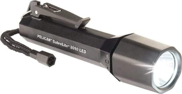 Pelican Products, Inc. - Plastic Industrial Tactical Flashlight - 161 Lumens, 22 hr Runtime, White LED Bulb, Black Body, 3 C Alkaline Batteries Included - Benchmark Tooling