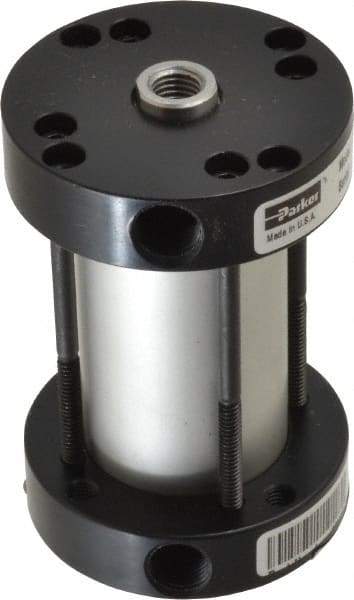 Parker - 1" Stroke x 1-1/8" Bore Double Acting Air Cylinder - 1/8 Port, 5/16-24 Rod Thread, -10 to 200°F - Benchmark Tooling