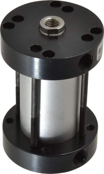 Parker - 2" Stroke x 1-1/8" Bore Double Acting Air Cylinder - 1/8 Port, 5/16-24 Rod Thread, -10 to 200°F - Benchmark Tooling