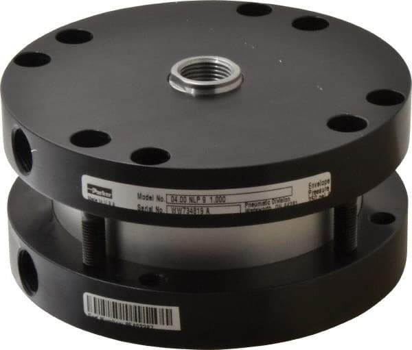 Parker - 1" Stroke x 4" Bore Double Acting Air Cylinder - 3/8 Port, 3/4-16 Rod Thread, -10 to 200°F - Benchmark Tooling