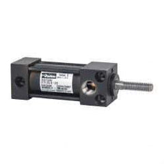 Parker - 1" Stroke x 3/4" Bore Double Acting Air Cylinder - 1/8 Port, 1/4-20 Rod Thread, 200 Max psi, -10 to 165°F - Benchmark Tooling