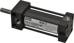 Parker - 2" Stroke x 1" Bore Double Acting Air Cylinder - 1/8 Port, 5/16-18 Rod Thread, 200 Max psi, -10 to 165°F - Benchmark Tooling
