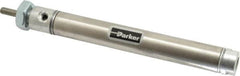 Parker - 3" Stroke x 9/16" Bore Double Acting Air Cylinder - 10-32 Port, 10-32 Rod Thread, 250 Max psi, 14 to 140°F - Benchmark Tooling