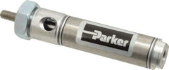 Parker - 1" Stroke x 3/4" Bore Double Acting Air Cylinder - 1/8 Port, 1/4-28 Rod Thread, 250 Max psi, 14 to 140°F - Benchmark Tooling