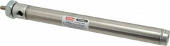 Parker - 6" Stroke x 3/4" Bore Double Acting Air Cylinder - 1/8 Port, 1/4-28 Rod Thread, 250 Max psi, 14 to 140°F - Benchmark Tooling