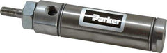 Parker - 1-1/2" Stroke x 1-1/16" Bore Double Acting Air Cylinder - 1/8 Port, 5/16-24 Rod Thread, 250 Max psi, 14 to 140°F - Benchmark Tooling