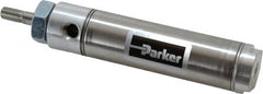 Parker - 2" Stroke x 1-1/16" Bore Double Acting Air Cylinder - 1/8 Port, 5/16-24 Rod Thread, 250 Max psi, 14 to 140°F - Benchmark Tooling