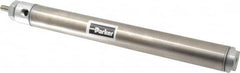 Parker - 8" Stroke x 1-1/16" Bore Double Acting Air Cylinder - 1/8 Port, 5/16-24 Rod Thread, 250 Max psi, 14 to 140°F - Benchmark Tooling