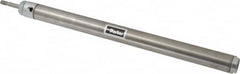 Parker - 12" Stroke x 1-1/16" Bore Double Acting Air Cylinder - 1/8 Port, 5/16-24 Rod Thread, 250 Max psi, 14 to 140°F - Benchmark Tooling