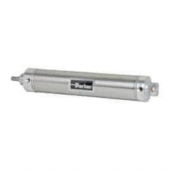 Parker - 10" Stroke x 2-1/2" Bore Double Acting Air Cylinder - 1/4 Port, 1/2-20 Rod Thread, 250 Max psi, 14 to 140°F - Benchmark Tooling