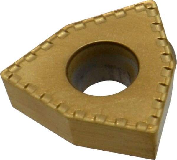 Kennametal - DFT090508 LD Grade KC720 Carbide Indexable Drill Insert - TiN Finish, Trigon, 15mm Inscribed Circle - Benchmark Tooling