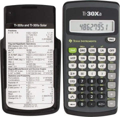Texas Instruments - LCD 1 Function Handheld Calculator - 10 x 1 Display Size, Dark Gray & Black, (2) A76 Batteries Powered, 6" Long x 3-1/8" Wide - Benchmark Tooling