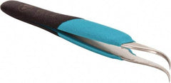 Erem - 5-1/2" OAL 7-SA Ergonomic Tweezers - Curved, Fine Point, High Precision Tips - Benchmark Tooling