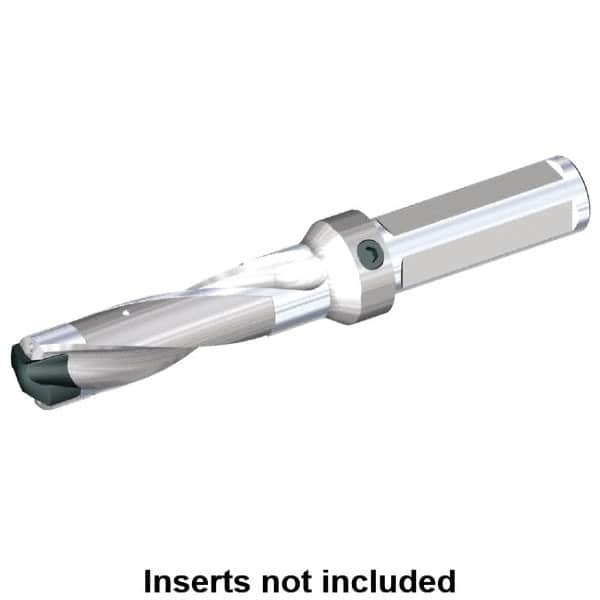 Kennametal - 15.47 to 15.87mm Diam, 3xD, 46.48mm Max Depth, 3/4" Shank Diam, 60.17mm Flute, 133.35mm OAL, Replaceable Tip Drill - KSEM0609 Insert, A Seat Size, Series KSEM - Benchmark Tooling