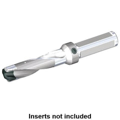 Kennametal - 15.47 to 15.87mm Diam, 3xD, 46.48mm Max Depth, 3/4" Shank Diam, 60.17mm Flute, 133.35mm OAL, Replaceable Tip Drill - KSEM0609 Insert, A Seat Size, Series KSEM - Benchmark Tooling