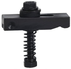 Value Collection - 5/16-18 Tap Size, Steel Strap Clamp Assembly - Single End Clamp, Radius Strap Nose, 1/2" Strap Thickness, 7/16" Travel, 2-3/4" Strap Len, 1-1/4" Strap Width - Benchmark Tooling